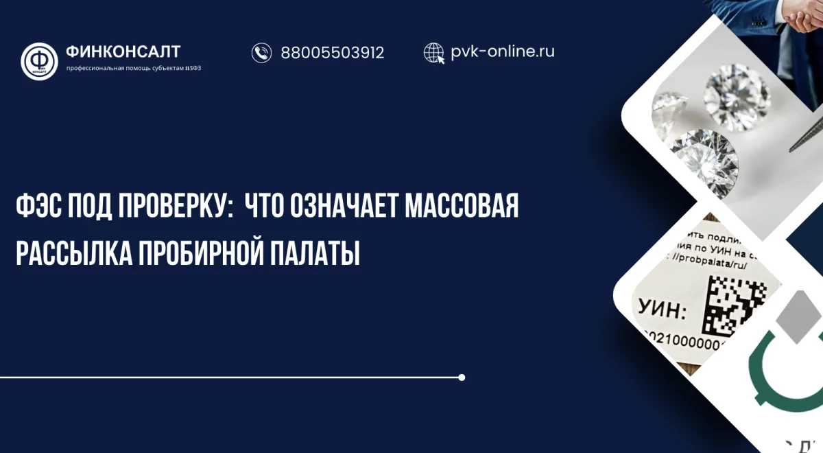 Фото ФЭС под проверку: что означает массовая рассылка Пробирной палаты