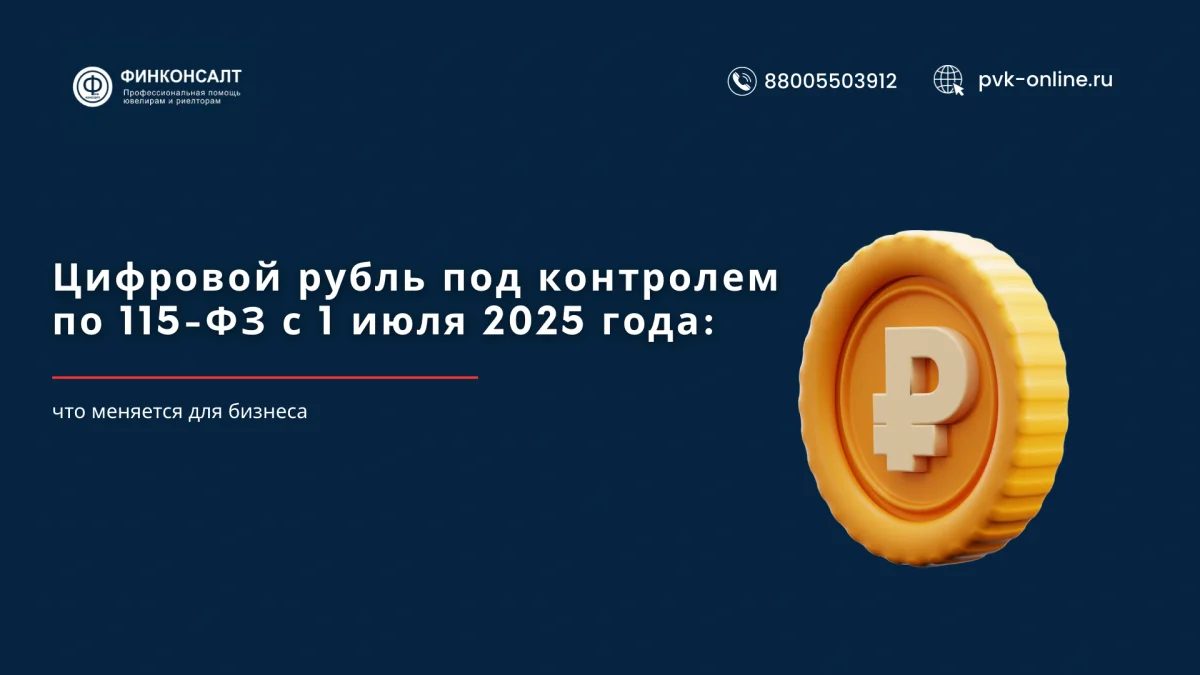 Фото Цифровой рубль под контролем по 115-ФЗ с 1 июля 2025 года: что меняется для бизнеса