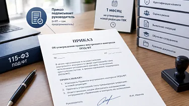 Фото Приказ об утверждении правил внутреннего контроля ПОД/ФТ: как оформить, образец