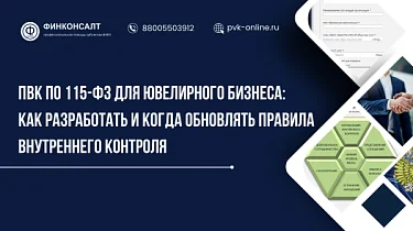 Фото ПВК по 115-ФЗ для ювелирного бизнеса: как разработать и когда обновлять правила внутреннего контроля